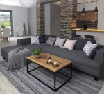 Loft-style coffee table with an oak top - Donegal