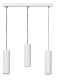 Loftowa lampa wisząca Rollg 3 biała