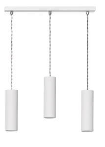 Loftowa lampa wisząca Rollg 3 biała