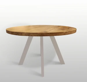 Round oak custom-made dining table Ballina