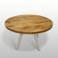 Round oak custom-made dining table Ballina