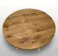 Round oak custom-made dining table Ballina
