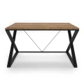 Industrial desk - Kapper, black frame, top: ancient oak