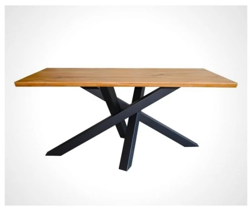 Oak dining table Wicklow, 45 degree edge