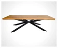 Oak dining table Bangor, 40 degree edge