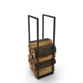 Industrial wood stand with metal base - Fiod
