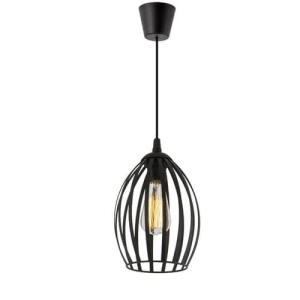 Lampa wisząca Blanco 1 loft czarna druciana