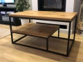 Oak coffee table with a shelf - Galway