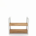 Industrial shelf Torai small, white frame, top: ancient oak