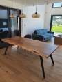 Oak dining table Tyrone, oflis edge (natural)