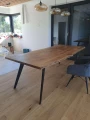 Oak dining table Tyrone, oflis edge (natural)