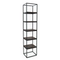 Industrial custom-made rack - Tower, black frame, tops: Palermo Dark Oak