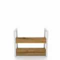 Oak shelf Woody Small, white frame