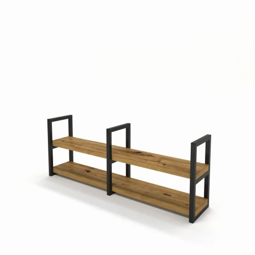 Oak shelf Woody Large, black frame