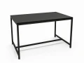 Industrialny stół jadalniany Trade, stelaż czarny, blat Czarny