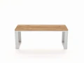 Loft style, custom-made bench  - Pausa; white frame, top Ancient Oak