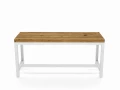 Oak bench / seat - Forester, white frame