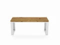 Oak bench / seat - Comforton, white frame