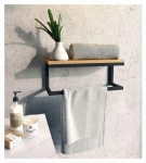Industrial bathroom hanger with shelf Dundee
