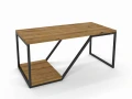 Loft style coffee table with an oak top Hollywood, black frame