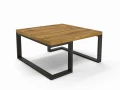 Loft style coffee table with an oak top - Maze, black frame