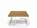 Loft style coffee table with an oak top - Maze, white frame
