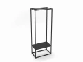 Industrial hanger with shelf - Morgan, black frame