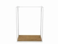 Industrial hanger with an oak shelf Lynwood, white frame