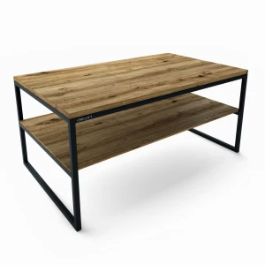 Oak coffee table with a shelf - Dulby