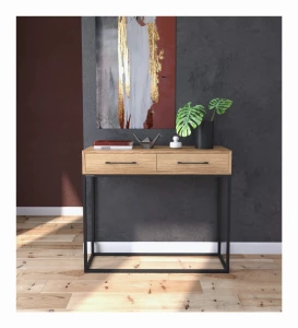 Industrial console table with two drawers - Kentwood