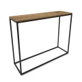 Oak custom-made console table - Marston, black frame