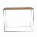 Oak custom-made console table - Marston, white frame