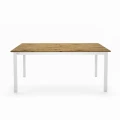 Dębowy stół jadalniany Swindon, stelaż biały