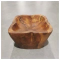 Handmade teakwood square bowl - Muriel