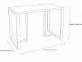 Oak custom-made dining table Everett