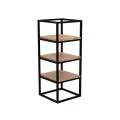 Regał z półkami dębowymi Torpoint Mini, stelaż czarny