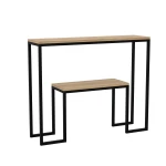 Industrialna konsola z półką Melrose