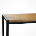 Custom-made loft-style oak desk - Athena, black frame