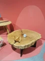 Large coffee table - wood slice 130 cm - Imperial