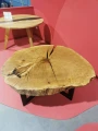 Large coffee table - wood slice 130 cm - Imperial