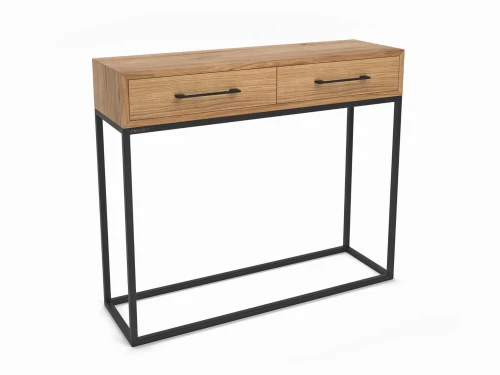 Available in stock - Industrial console table with two drawers - Kentwood