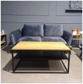 Available in stock - Industrial coffee table with a metal shelf -Trenton