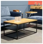 Available in stock - Industrial coffee table with a metal shelf -Trenton