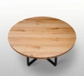 Oak expandable dining table Montana; top finished with wax - oil, natural color; matte