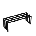 Industrial metal shoe rack Ben, black frame