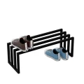 Industrial metal shoe rack Ben, black frame