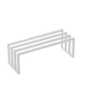 Industrial metal shoe rack Ben, white frame
