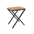 Dębowy stolik pomocnik Vasto, stelaż czarny