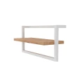 Dębowa półka ścienna Frisa, biały stelaż