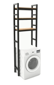 Industrial bathroom cabinet above washing machine - Elevate Max 
